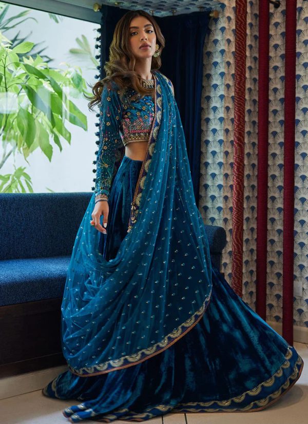 Velvet Revolt 23 - Reem Teal Lehnga Choli For Discount