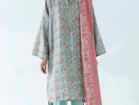 Unstitched Winter  23 - Candy Floss-Printed-2P-Khaddar Online Hot Sale