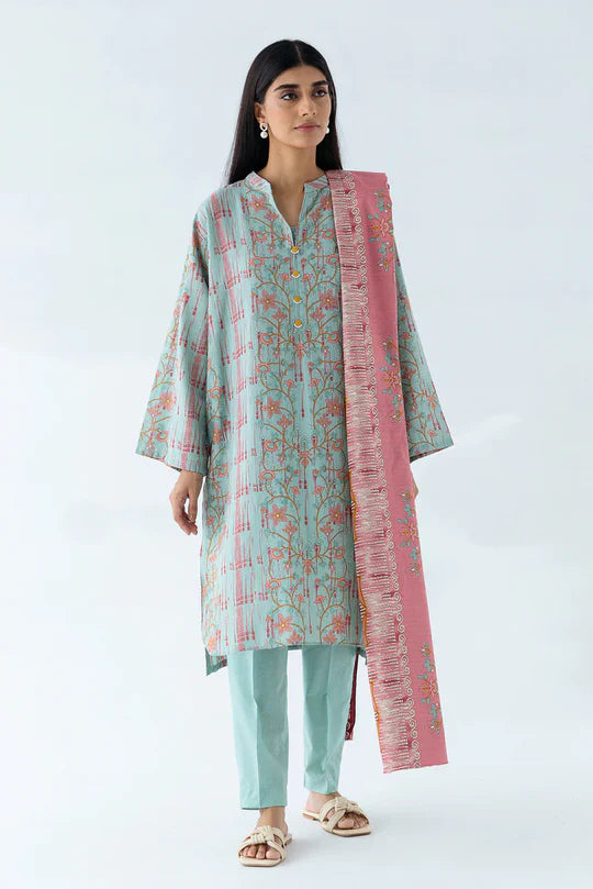 Unstitched Winter  23 - Candy Floss-Printed-2P-Khaddar Online Hot Sale