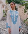 Fall Winter  23 - Pashmina Ivory With Blue Lace Online Sale