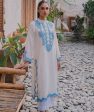 Fall Winter  23 - Pashmina Ivory With Blue Lace Online Sale