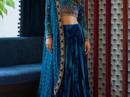 Velvet Revolt 23 - Reem Teal Lehnga Choli For Discount