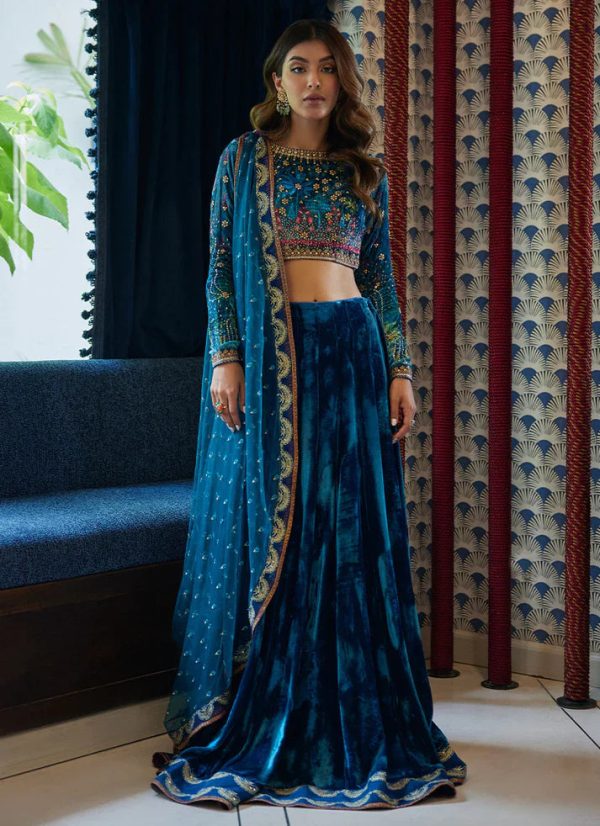 Velvet Revolt 23 - Reem Teal Lehnga Choli For Discount