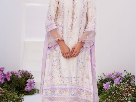 Zaza Prints  24 - Thistle Lilac Shirt And Dupatta Cheap