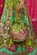 Ronaq 23 - Parrot Green And Hot Pink Mehndi Peshwas Set (D-09) For Discount