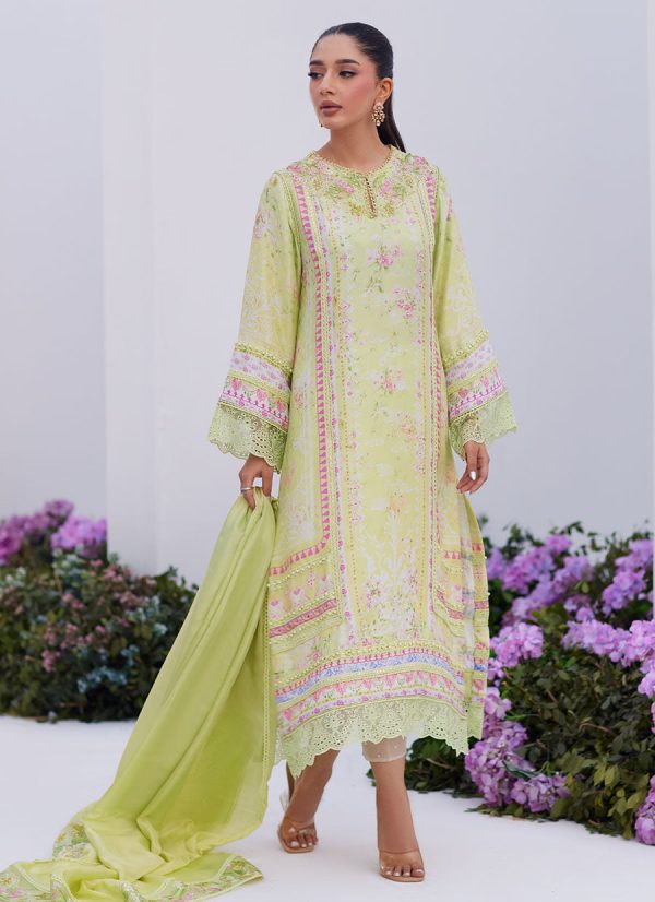 Zaza Prints  24 - Kelly Lime Shirt And Dupatta Fashion