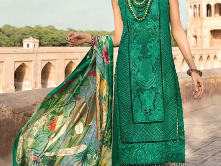 Crimson Embroidered Lawn - 2A-Emerald For Sale