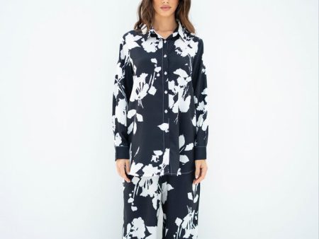 Spring Summer  23 - Marlyn Black & White Floral Co Ord Set Online Sale