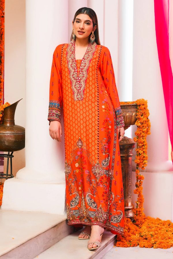 Ronaq 23 - Festive Orange Kaftan (D-03) Supply