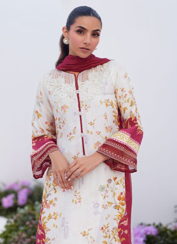 Zaza Prints  24 - Sangria Trellis Shirt And Dupatta Cheap