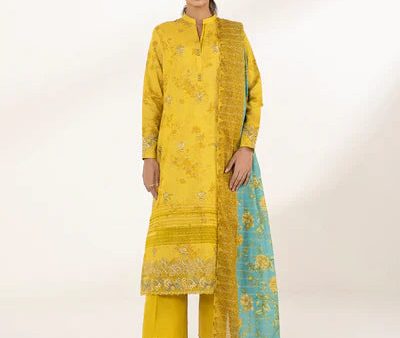 Lawn  24 - 2 Piece - Embroidered Zari Lawn Suit 0U2Dedy24V14 Fashion