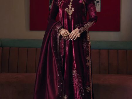 Velvet Revolt 23 - Verina Crimson Shirt And Dupatta Online Sale