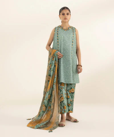 Lawn  24 - 3 Piece - Embroidered Lawn Suit 0U3Pedy24V16 For Cheap