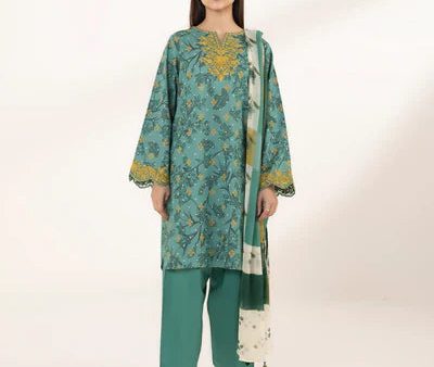 Lawn  24 - 2 Piece - Embroidered Lawn Suit 0U2Dedy24V16 For Sale