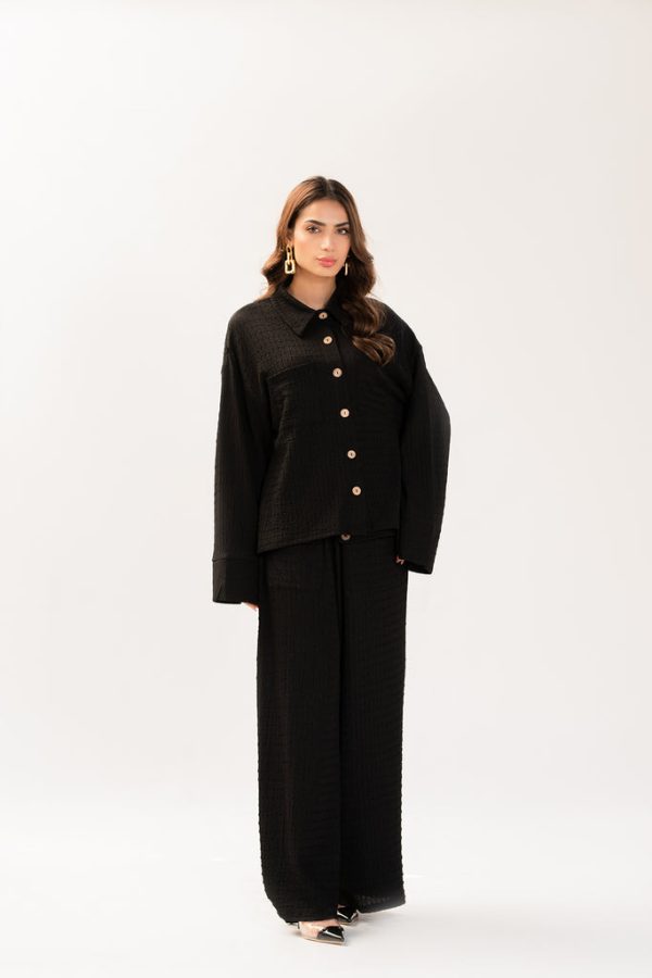 Spring Summer  23 - Kiara Black Cheese Cloth Co Ord Set For Sale