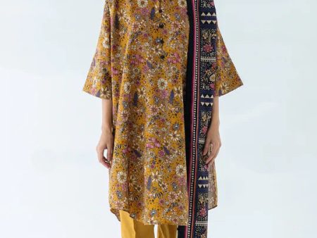 Unstitched Winter  23 - Amber Glow-Printed-2P-Khaddar For Sale