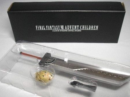 Final Fantasy VII Advent Children Cloud Strife Extra Parts Head & Sword Action Figure For Sale