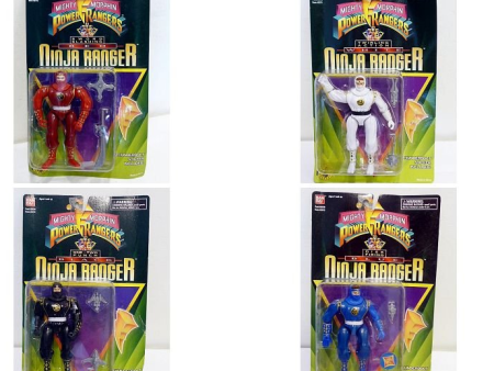 Bandai Power Rangers Ninja Sentai Kakuranger 4 Ranger Fighter Action Figure Set For Discount