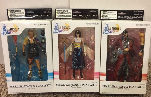 Square Enix Final Fantasy X 10 Play Arts No 1 Tidus No 2 Yuna No 3 Auron 3 Action Figure Set Cheap