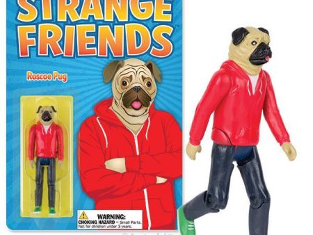 Archie McPhee Strange Friends Roscoe Pug Action Figure Supply