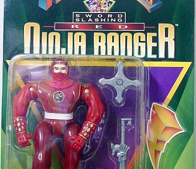 Bandai Power Rangers Ninja Sentai Kakuranger Sword Slashing Red Ranger Fighter Action Figure on Sale