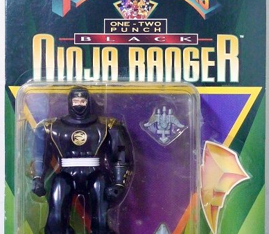 Bandai Power Rangers Ninja Sentai Kakuranger One Two Punch Black Ranger Fighter Action Figure Fashion