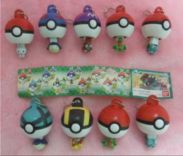 Bandai Pokemon Pocket Monster Gashapon Pokeball Strap Part 2 9 Figure Set Used Sale