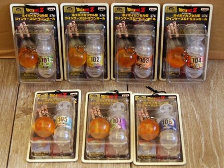 Banpresto Dragon Ball Z DBZ Capsule Style 7 Key Chain Holder Strap Collection Figure Set Online now