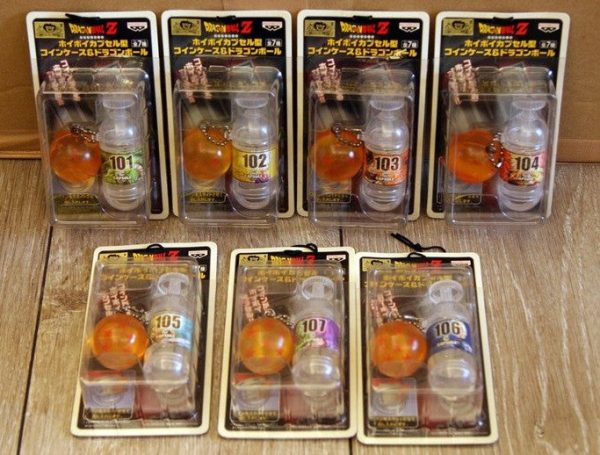 Banpresto Dragon Ball Z DBZ Capsule Style 7 Key Chain Holder Strap Collection Figure Set Online now