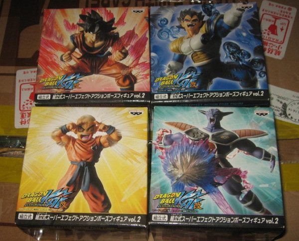 Banpresto Dragon Ball Kai Super Effect Action Pose Vol 2 4 Figure Set For Cheap