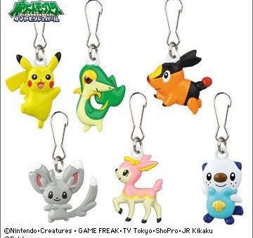 Takara Pokemon Pocket Monster Gashapon BW Best Wishes Metal Strap 6 Figure Set Discount