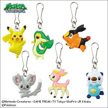 Takara Pokemon Pocket Monster Gashapon BW Best Wishes Metal Strap 6 Figure Set Discount