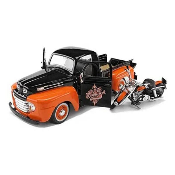 1 24 Harley Davidson 1948 Ford F-1 Pickup & 1958 FLH Duo Discount