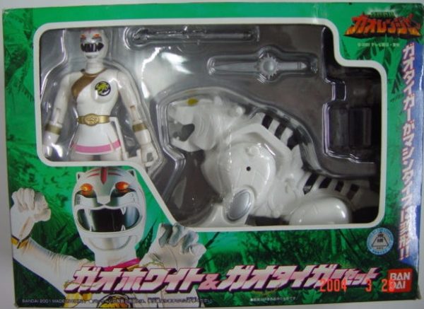 Bandai Power Rangers Wild Force Gaoranger White Tiger Fighter Action Figure Fashion