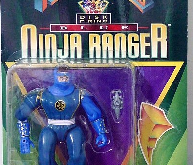 Bandai Power Rangers Ninja Sentai Kakuranger Disk Firing Blue Ranger Fighter Action Figure Online now