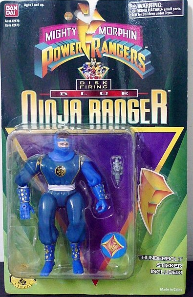 Bandai Power Rangers Ninja Sentai Kakuranger Disk Firing Blue Ranger Fighter Action Figure Online now