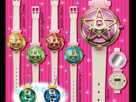 Bandai Pretty Soldier Sailor Moon Gashapon Senshi Communicator 7 Watch Charm Set Fashion