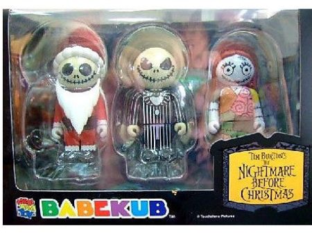 Medicom Toy Babekub 100% Tim Burton The Nightmare Before Christmas 3 Figure Set Online now