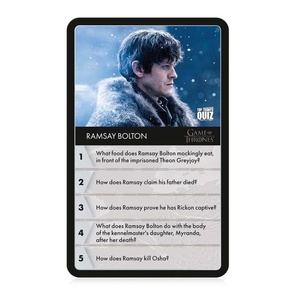 Game of Thrones Top Trumps Quiz Card Game Discount