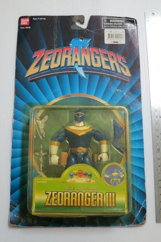 Bandai 1996 Power Rangers Zeo Ohranger III Blue Action Collection Trading Figure Fashion