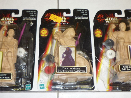 Hasbro Star Wars Qui Gon Jinn Darth Maul Obi Wan Kenobi 3D Painter Figure Set Online