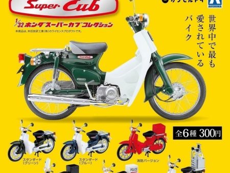 Aoshima Gashapon 1 32 Super Cub Scooter Motorbike 6 Figure Set For Sale