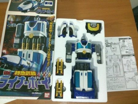 Bandai Power Rangers Gogo Five V Lightspeed Rescue DX Blue Megazord Action Figure Used Cheap