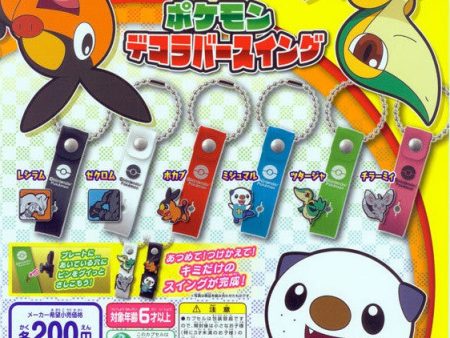 Bandai Pokemon Pocket Monster Gashapon BW Best Wishes Deco Rubber Swing Strap 6 Figure Set For Sale