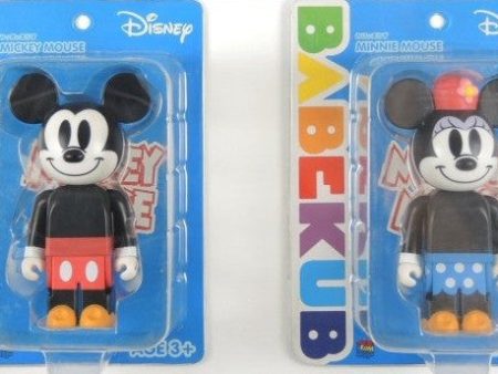 Medicom Toy Babekub 100% Disney Mickey Minnie Mouse 2 Figure Set on Sale