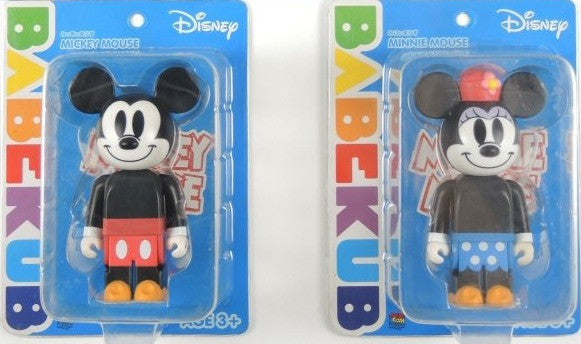 Medicom Toy Babekub 100% Disney Mickey Minnie Mouse 2 Figure Set on Sale