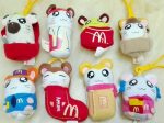 Mcdonalds Kids Happy Meal Hamtaro And Hamster Friends 8 Mini Plush Doll Figure Set Used on Sale