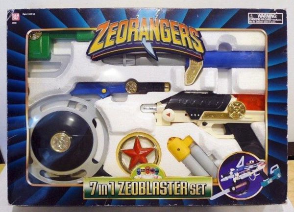 Bandai Power Rangers Zeo Super Sentai Ohranger 7 in 1 Zeo Blaster Weapon Trading Figure Play Set Fashion